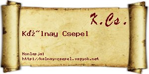 Kálnay Csepel névjegykártya